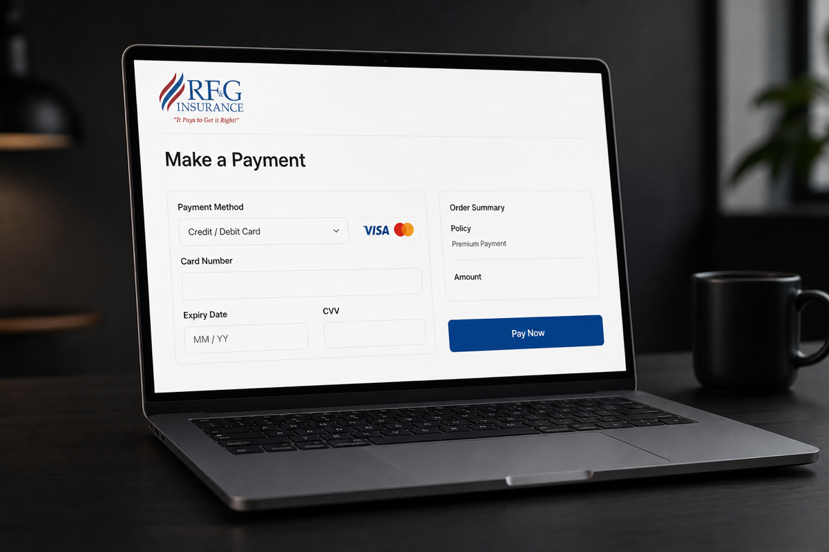 Secure payment project shown on a laptop